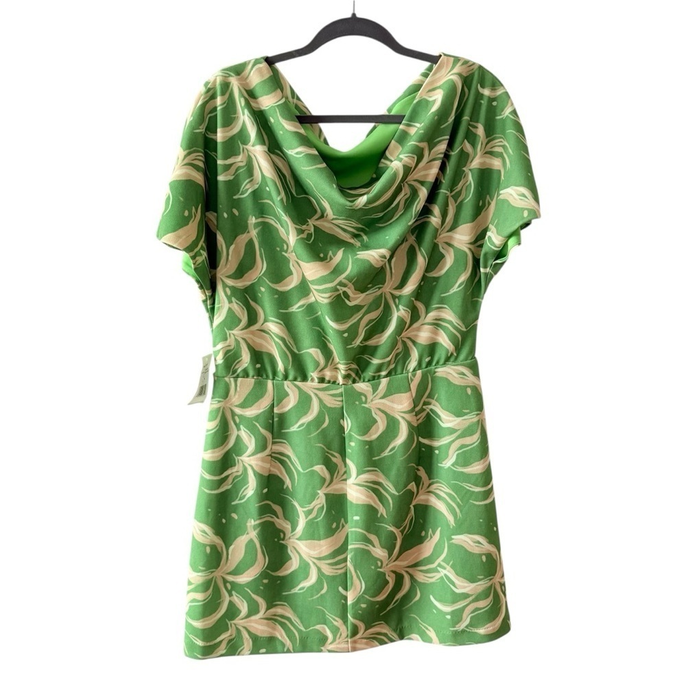 Alexia Admor Vibrant Green Abstract Dress